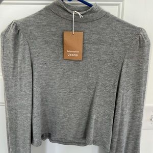 Reformation cropped mock turtleneck small